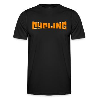 Fahrrad fahren - Männer Funktions-T-Shirt - Schwarz - Vorne - AI Model Male 178 dark (178cm)