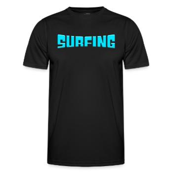 surfen - Männer Funktions-T-Shirt - Schwarz - Vorne - AI Model Male 178 dark (178cm)
