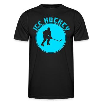 Eishockey - Männer Funktions-T-Shirt - Schwarz - Vorne - AI Model Male 178 dark (178cm)