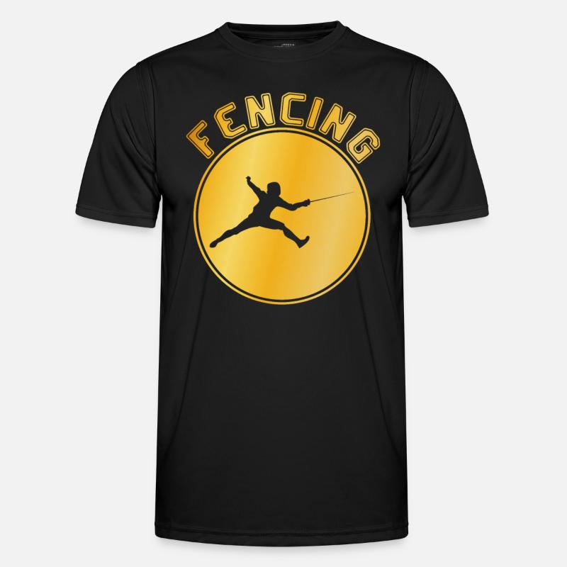 Fechten - Männer Funktions-T-Shirt - Schwarz