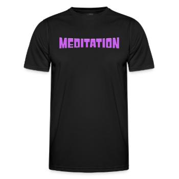 Méditation - T-shirt sport Homme - noir - Devant - AI Model Male 178 dark (178cm)
