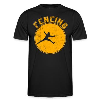 Escrime - T-shirt sport Homme - noir - Devant - AI Model Male 178 dark (178cm)