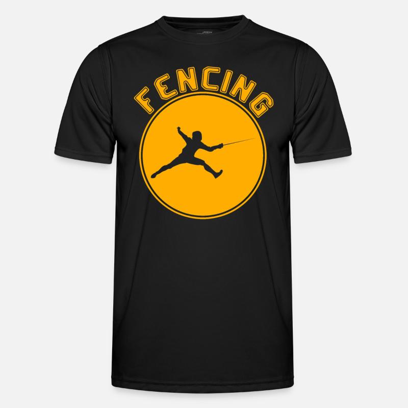 Fechten - Männer Funktions-T-Shirt - Schwarz