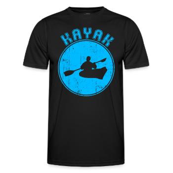 Kanu - Männer Funktions-T-Shirt - Schwarz - Vorne - AI Model Male 178 dark (178cm)