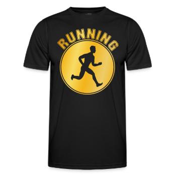 Jog - Men's Functional T-Shirt - black - Front - AI Model Male 178 dark (178cm)