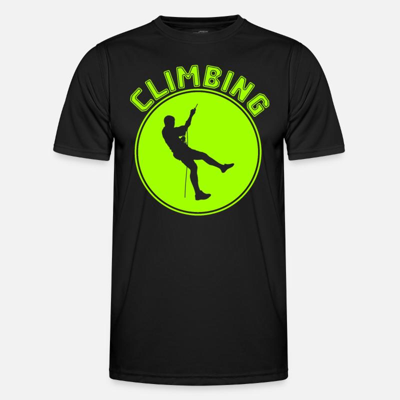 Klettern - Männer Funktions-T-Shirt - Schwarz