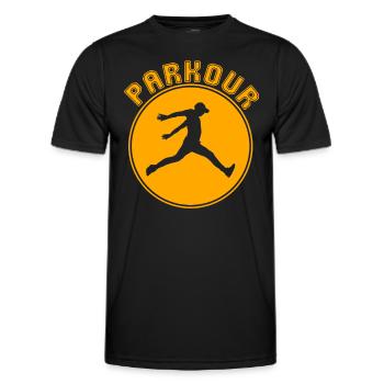 Parkour - T-shirt sport Homme - noir - Devant - AI Model Male 178 dark (178cm)
