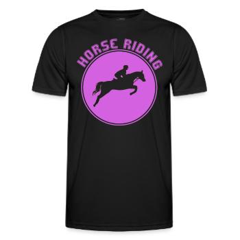 Équitation - T-shirt sport Homme - noir - Devant - AI Model Male 178 dark (178cm)