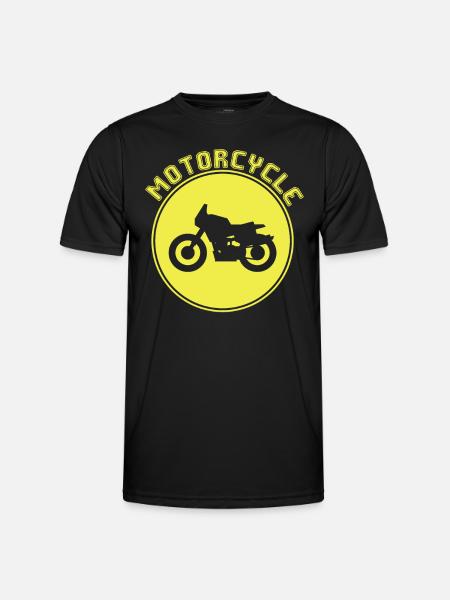 Motorrad - Männer Funktions-T-Shirt - Schwarz