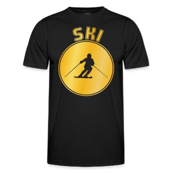 Ski - T-shirt sport Homme - noir - Devant - AI Model Male 178 dark (178cm)