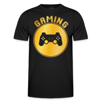 Gaming - Männer Funktions-T-Shirt - Schwarz - Vorne - AI Model Male 178 dark (178cm)