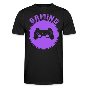 Gaming - Männer Funktions-T-Shirt - Schwarz - Vorne - AI Model Male 178 dark (178cm)
