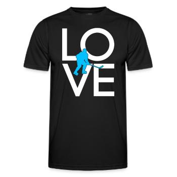 Eishockey - Männer Funktions-T-Shirt - Schwarz - Vorne - AI Model Male 178 dark (178cm)