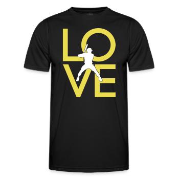 Baseball - Männer Funktions-T-Shirt - Schwarz - Vorne - AI Model Male 178 dark (178cm)
