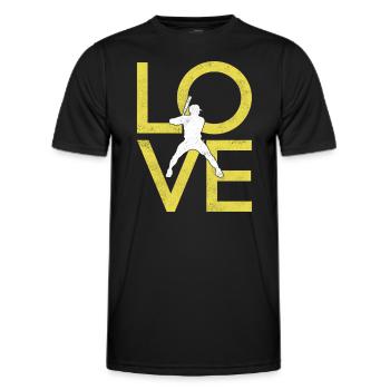 Baseball - Männer Funktions-T-Shirt - Schwarz - Vorne - AI Model Male 178 dark (178cm)