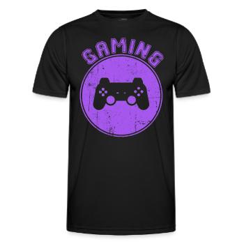 Gaming - Männer Funktions-T-Shirt - Schwarz - Vorne - AI Model Male 178 dark (178cm)