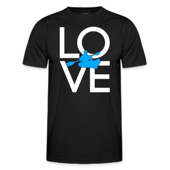 Kanu - Männer Funktions-T-Shirt - Schwarz - Vorne - AI Model Male 178 dark (178cm)