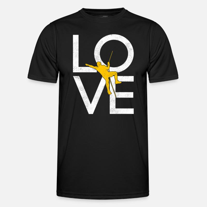 Klettern - Männer Funktions-T-Shirt - Schwarz
