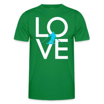 Ski - Men's Functional T-Shirt - kelly green - Front - AI Model Male 178 dark (178cm)