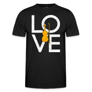 Geige - Männer Funktions-T-Shirt - Schwarz - Vorne - AI Model Male 178 dark (178cm)