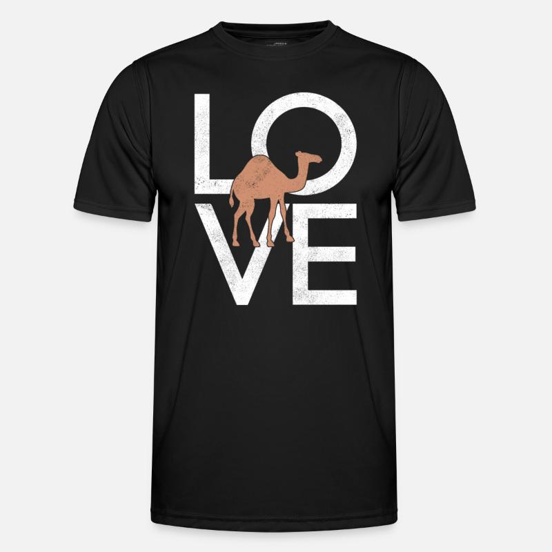 Dromedar - Männer Funktions-T-Shirt - Schwarz