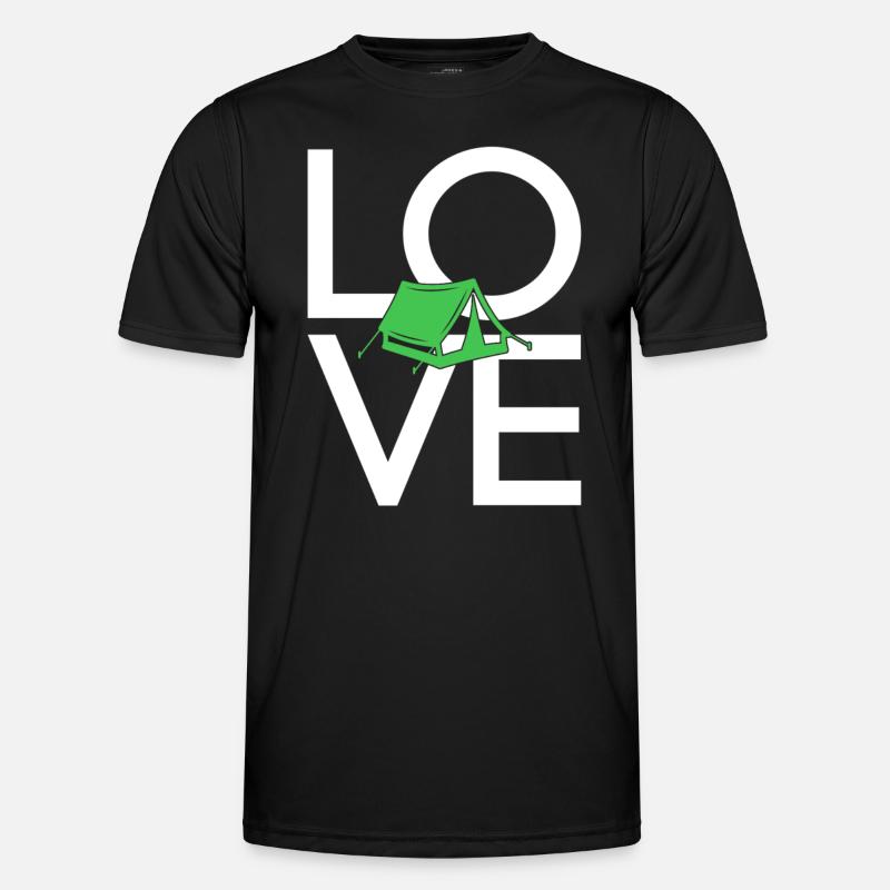 Camping - Männer Funktions-T-Shirt - Schwarz