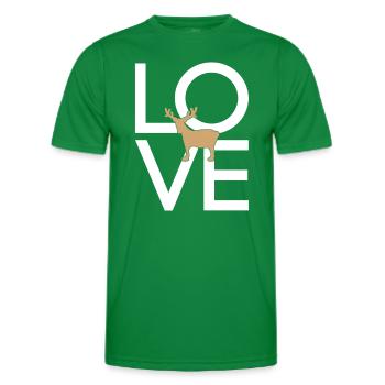 Elk - Men's Functional T-Shirt - kelly green - Front - AI Model Male 178 dark (178cm)