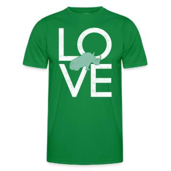 Rhinoceros - Men's Functional T-Shirt - kelly green - Front - AI Model Male 178 dark (178cm)