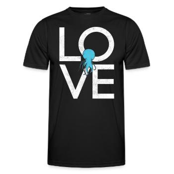 Qualle - Männer Funktions-T-Shirt - Schwarz - Vorne - AI Model Male 178 dark (178cm)
