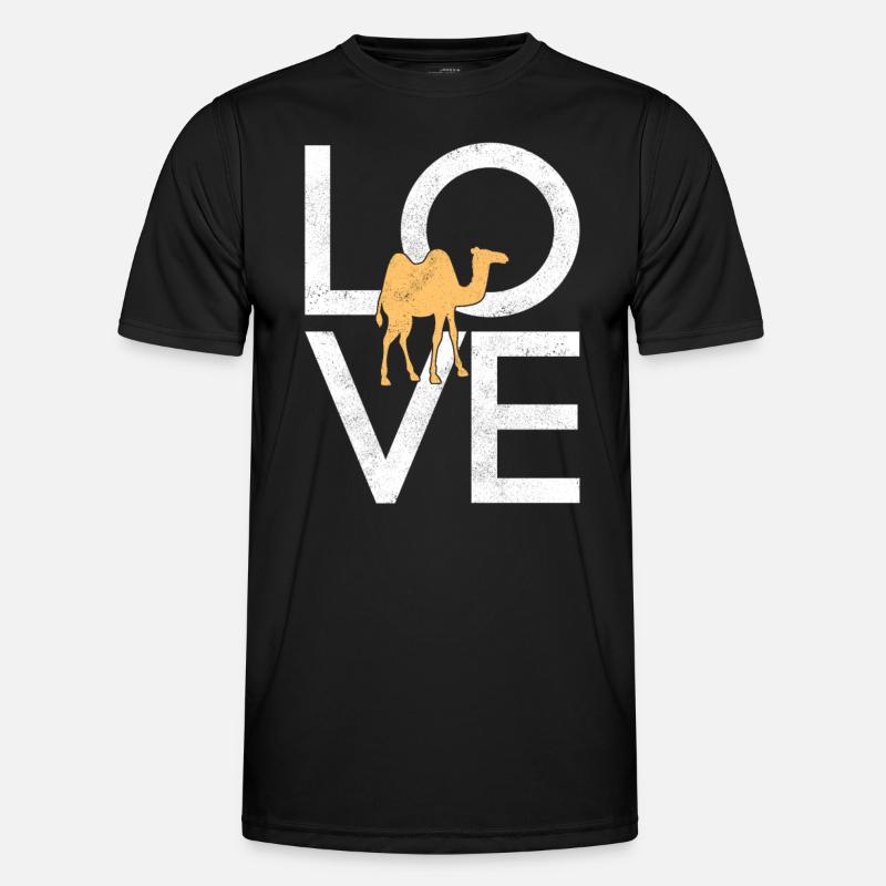 Kamel - Männer Funktions-T-Shirt - Schwarz