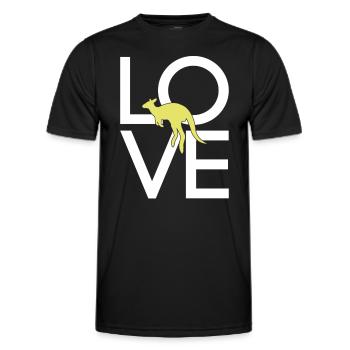 Kangourou - T-shirt sport Homme - noir - Devant - AI Model Male 178 dark (178cm)