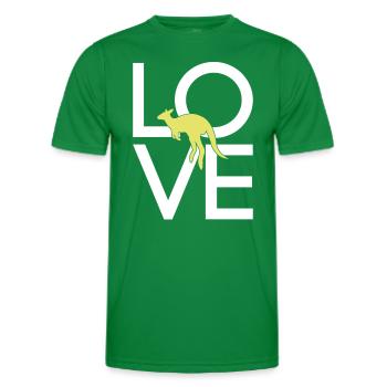 Kangaroo - Men's Functional T-Shirt - kelly green - Front - AI Model Male 178 dark (178cm)