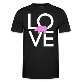Cochon - T-shirt sport Homme - noir - Devant - AI Model Male 178 dark (178cm)