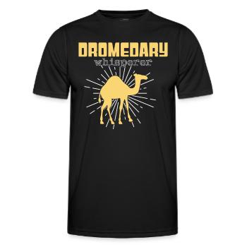 Dromedar Flüsterer - Männer Funktions-T-Shirt - Schwarz - Vorne - AI Model Male 178 dark (178cm)