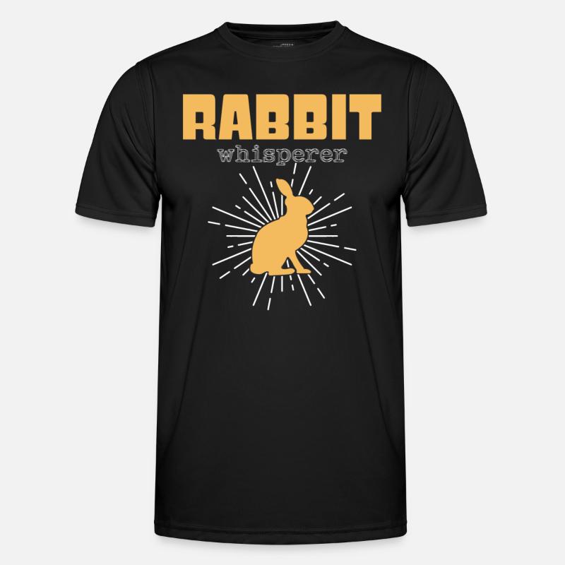 Hasen Flüsterer - Männer Funktions-T-Shirt - Schwarz