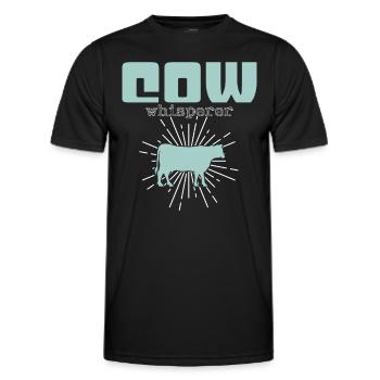Kühe Flüsterer - Männer Funktions-T-Shirt - Schwarz - Vorne - AI Model Male 178 dark (178cm)