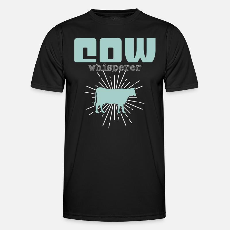 Kühe Flüsterer - Männer Funktions-T-Shirt - Schwarz