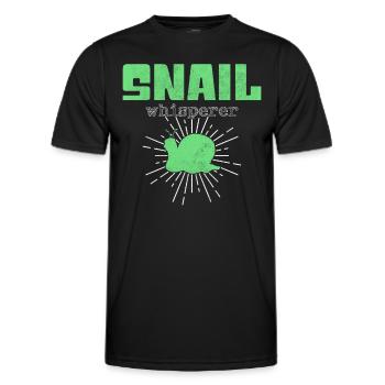 Snail Whisperer - Men's Functional T-Shirt - black - Front - AI Model Male 178 dark (178cm)