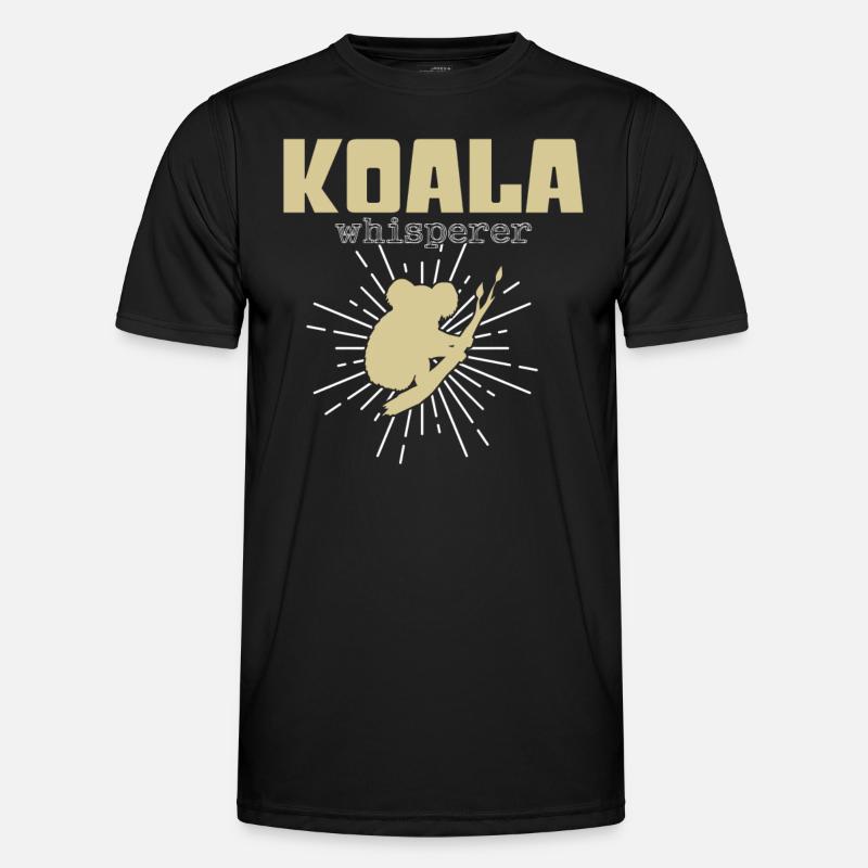 Koala Flüsterer - Männer Funktions-T-Shirt - Schwarz