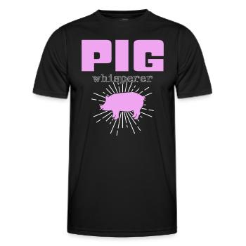 Chuchoteur de cochon - T-shirt sport Homme - noir - Devant - AI Model Male 178 dark (178cm)