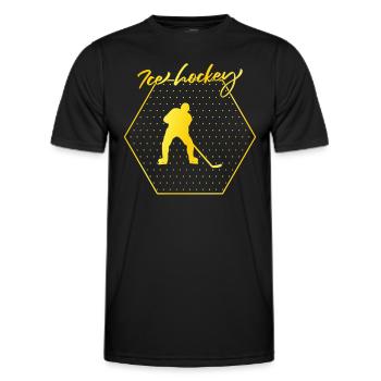 Eishockey - Männer Funktions-T-Shirt - Schwarz - Vorne - AI Model Male 178 dark (178cm)