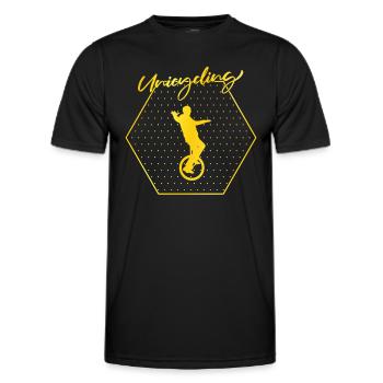 Monocycle - T-shirt sport Homme - noir - Devant - AI Model Male 178 dark (178cm)