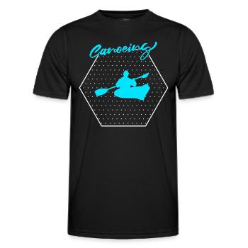 Canoeing - Men's Functional T-Shirt - black - Front - AI Model Male 178 dark (178cm)