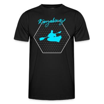 Kayak fahren - Männer Funktions-T-Shirt - Schwarz - Vorne - AI Model Male 178 dark (178cm)