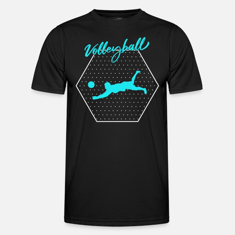 Volleyball - Männer Funktions-T-Shirt - Schwarz