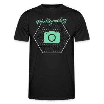 Fotografie - Männer Funktions-T-Shirt - Schwarz - Vorne - AI Model Male 178 dark (178cm)