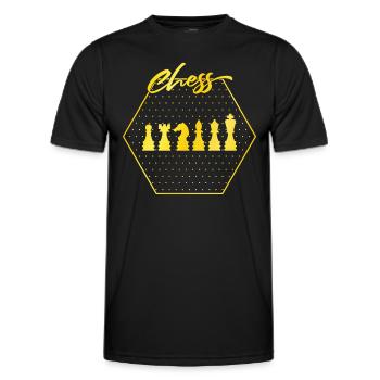Schach - Männer Funktions-T-Shirt - Schwarz - Vorne - AI Model Male 178 dark (178cm)