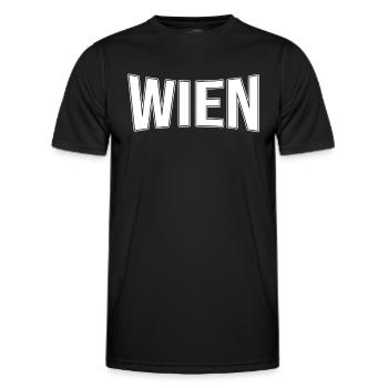 Vienna - Men's Functional T-Shirt - black - Front - AI Model Male 178 dark (178cm)