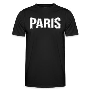 Paris - Männer Funktions-T-Shirt - Schwarz - Vorne - AI Model Male 178 dark (178cm)