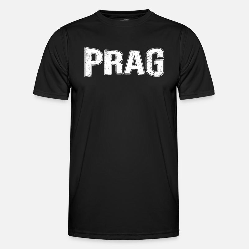 Prag - Männer Funktions-T-Shirt - Schwarz